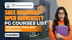 sree narayana open university pg courses list